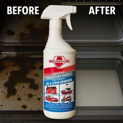Profi-Ölfleckentferner Multifunktional für Haushalt und Außenbereich 1L Sprühflasche