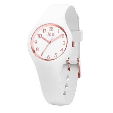 Ice Watch Damenuhr ICE Glam 015343 Roségold plattiert, Edelstahl, Silikon, Weiß