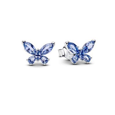 Ohrstecker - Silber - Schmetterling blau