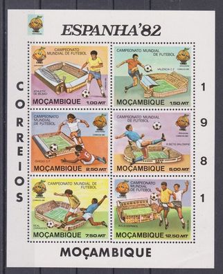Mocambique 1981 postfrisch MiNr. Block 8 B Fußball-Weltmeisterschaft, Spanien