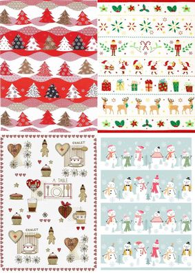 1 Geschirrtuch Weihnachten Schneemann Baum Geschirrtücher Mitbringsel Geschenkidee