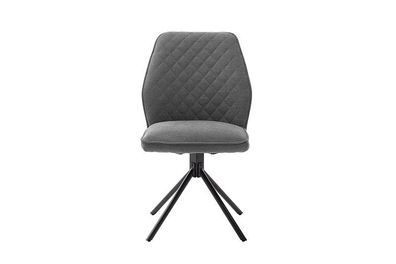 Esszimmerstühle Stühle ACANDI 4-Fuß Chenille Optik grau