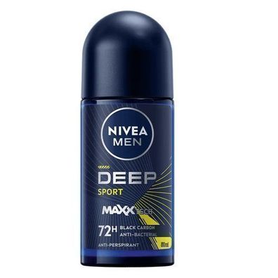 Nivea Men Deep Sport Antitranspirant Roll-On, 50 ml Herrenpflege Duftschutz