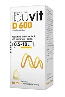 Ibuvit D 600 Einheiten - Vitamin D3 Tropfen fuer Saeuglinge 10ml