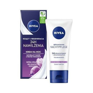 Nivea Nachtcreme, 50 ml - Intensiver Feuchtigkeitsspender für die Nachtpflege