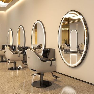 Konsole Friseur Barber Kosmetikspiegel LED Aluminiumrahmen 150x90 STD