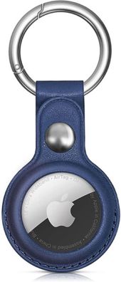 Schutzhülle kompatibel mit Apple AirTag Lederhülle - Blau