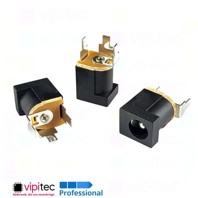 DC Buchse für 5,5x2,5 Hohlstecker THT 6,4x2,5 30V 0,5A Barrel Jack DC-013B-2.5A