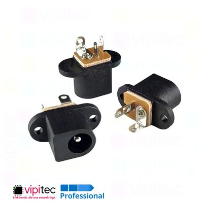 DC Buchse für 5,5x2,1 Hohlstecker THT 6,3x2 30V 0,5A Barrel Jack DC-017-2.0A