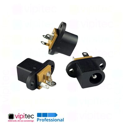 DC Buchse für 5,5x2,5 Hohlstecker THT 6,3x2,5 30V 0,5A Barrel Jack DC-017-2.5A