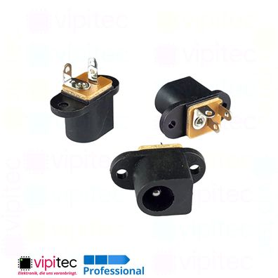DC Buchse für 5,5x2,1 Hohlstecker THT 6,4x2 30V 1,5A Barrel Jack DC-017A-2.0A