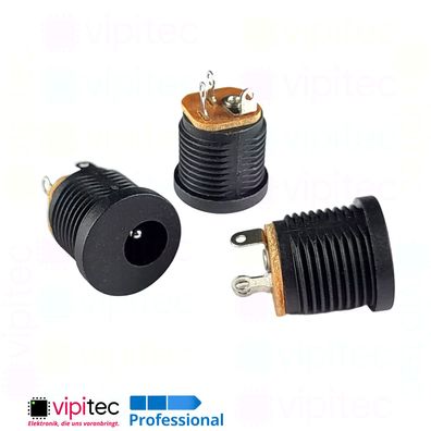DC Buchse für 5,5x2,1 Hohlstecker THT 6,3x2 30V 0,5A Barrel Jack DC-022-2.0A