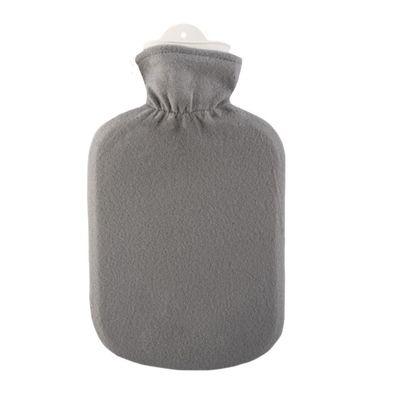 Konturbezug mit Wärmflasche 2 l hellgrau mit Gummizug
