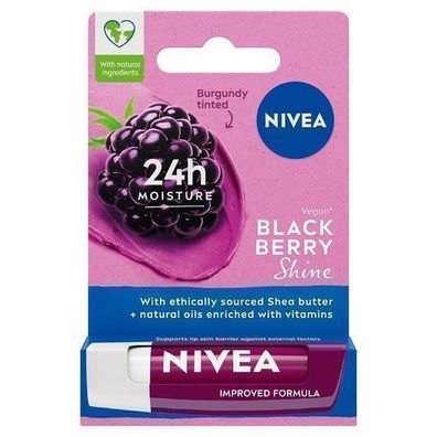 Nivea Lippenpflege Balsam Blackberry Shine, 4.8g
