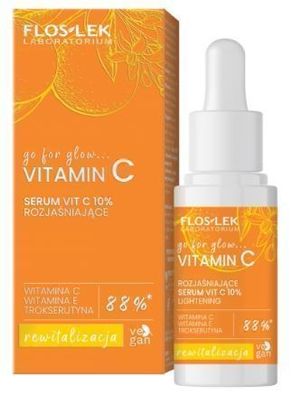 Floslek Laboratorium Go For Glow Aufhellendes Vitamin-C-Serum VIT C 10%, 30 ml