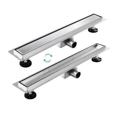 EMKE® Duschrinne Edelstahl Bodenablauf 2 in 1 Abflussrinne Duschablauf Ablauf Rinne