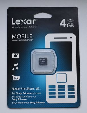NEU: Lexar 4GB Memory Stick M2 Mobile 4 GB (für Sony Ericsson)