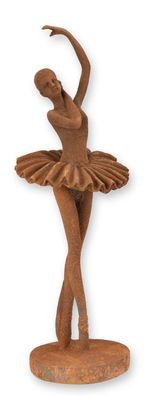 Ballerina aus Kunstharz mit rostigem Finish Replikat Retro Design Dekoration
