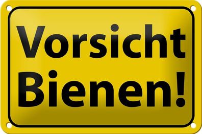 Blechschild Vorsicht Bienen, 3 verschied. Größen, Honig Imker