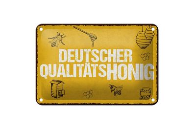 Blechschild Deutscher Qualitätshonig Honig 4 verschied. Größen, Bienen
