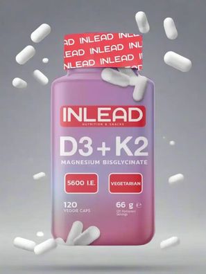 Inlead Vitamin D3 + K2 + Magnesium 120 Caps