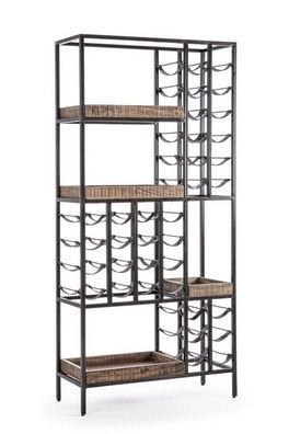 Weinregal Elmer 86 x 180 x 35 cm Stahl