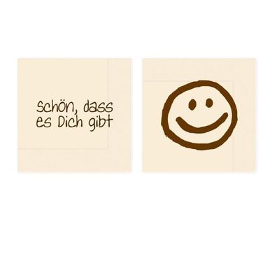 LaVida Servietten für Dich 20 Stück Schön, dass es Dich gibt (Smile)