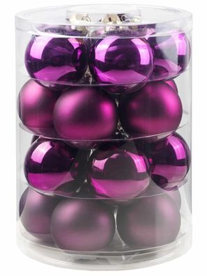 Weihnachtskugeln 20 Stk 6cm Purple Deluxe