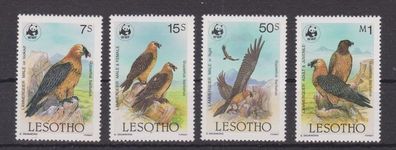 Lesotho 1986 postfrisch WWF MiNr. 556-559 Bartgeier