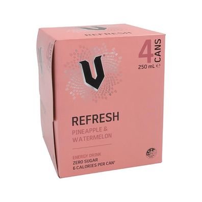 V Refresh Pineapple & Watermelon Energy Drink 4x250 ml