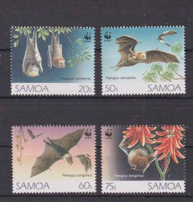 Samoa 1993 postfrisch WWF MiNr. 754-757 Flughunde