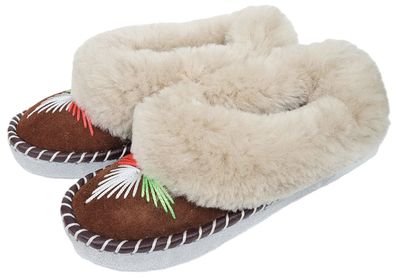 Lammfell Warme Hausschuhe Mokassin Gr.40 NEU, Schaffell/ -leder Handarbeit P.2.25