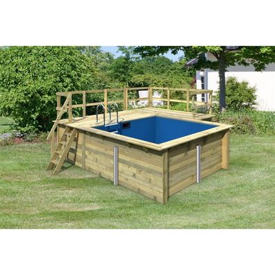 Terrasse Erweiterung rechts/links für Holzpool Terrasse Ausführung Rechteckbecken