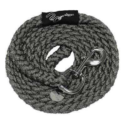 EQuest Ultimo Strick NoStepper anthrazit - Führstrick für Pferde, 3 m