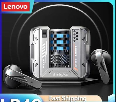 Lenovo LP49 - Kabellose Bluetooth 5.4 TWS Gaming Kopfhörer mit Geräuschunterdrückung