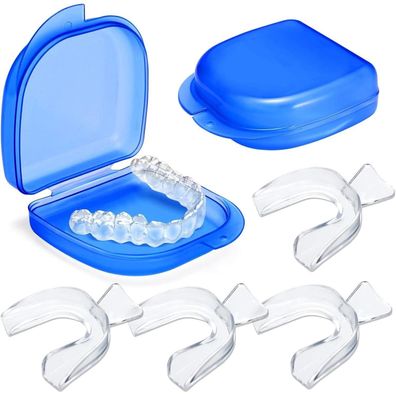 Anti-Schnarchen Knirscherschiene 4 Stück Aufbissschiene Beißschiene inkl. Box