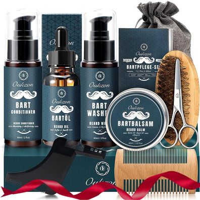 Geburtstagsgeschenk für Männer Bartpflege Set 10 in 1 mit Shampoo Balsam Öl
