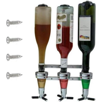 Schnapsspender Wand Bar Butler 3 Flaschenhalter Mixwein Bartending Cocktails