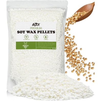 100% Natürlich Sojawachs für Kerzen kerzenwachs zum gießen 1kg Bio Qualität