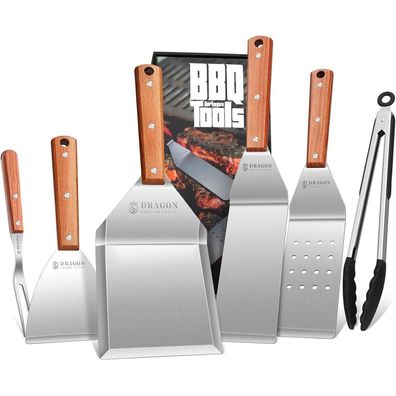 Profi BBQ Grillzubehör DragonGrill Grillspachtel Set Ideal für Teppanyaki Grill