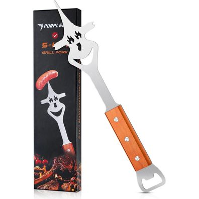 Multifunktionale 5-in-1 Fleischgabel Grillgabel Grill Geschenke für Männer