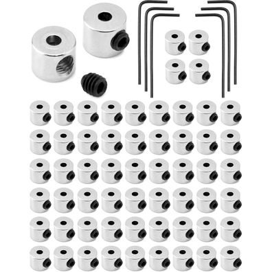 60x Pin Keeper Rücken Anstecker Verschluss Schraubenschlüssel 6x5mm