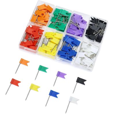 160 bunte Fahnennadeln Markierfähnchen Pinnnadeln für Pinnwand Landkarten