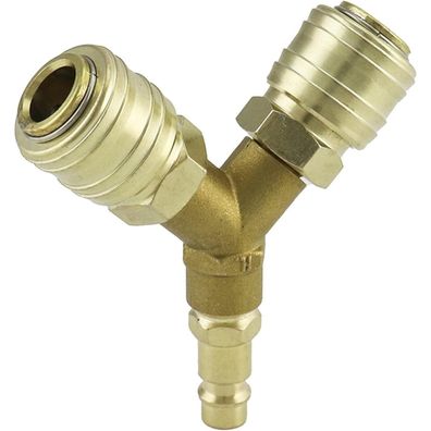 2-Fach Druckluftverteiler Kupfer Kupplungen NW 7,2 1/4-Zoll Luftschlauch