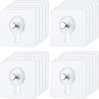 20 Stück Selbstklebende Bilderhaken Transparent ohne Bohren für Bilder Poster