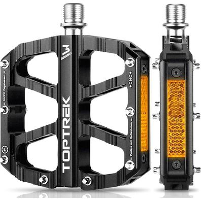 Fahrradpedale StVZO Zugelassen Aluminium MTB Pedale rutschfest 3 Lager