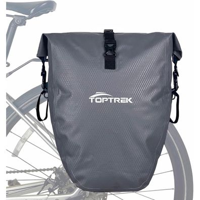 Fahrradtasche Gepäckträger 23-28L Wasserdicht Reflektoren Umhängetasche Grau