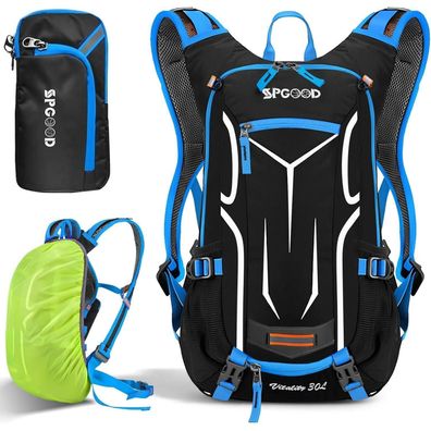 Fahrradrucksack 30L wasserfest ultraleicht MTB Rucksack Blau