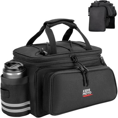 Fahrradtasche 20L Wasserdicht Gepäckträger Mehrere Fächer Reflektor Regenschutz