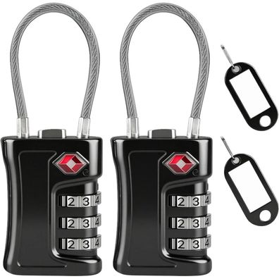 TSA Kombination Zahlenschloss 2er Set Flintronics Gepäckschlösser